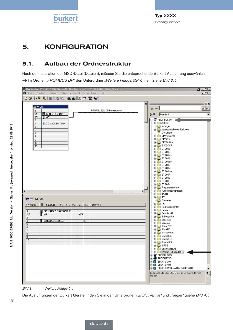 Konfiguration, Aufbau der ordnerstruktur, Konfiguration 5 | Aufbau der ordnerstruktur 5.1 | Burkert Type 8716 User Manual | Page 18 / 34
