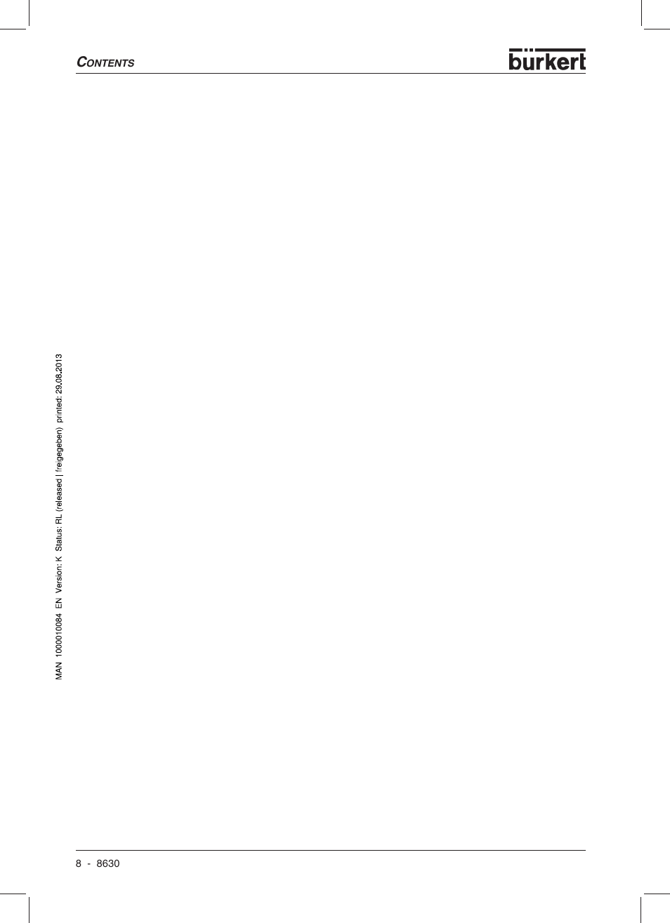 Burkert Type 8630 User Manual | Page 10 / 186