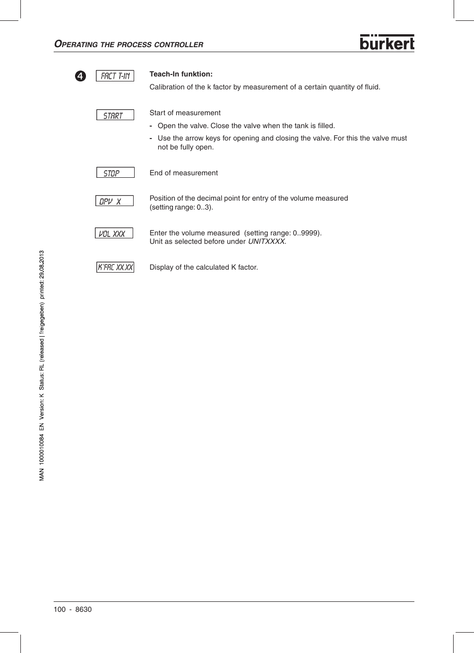 Burkert Type 8630 User Manual | Page 102 / 186