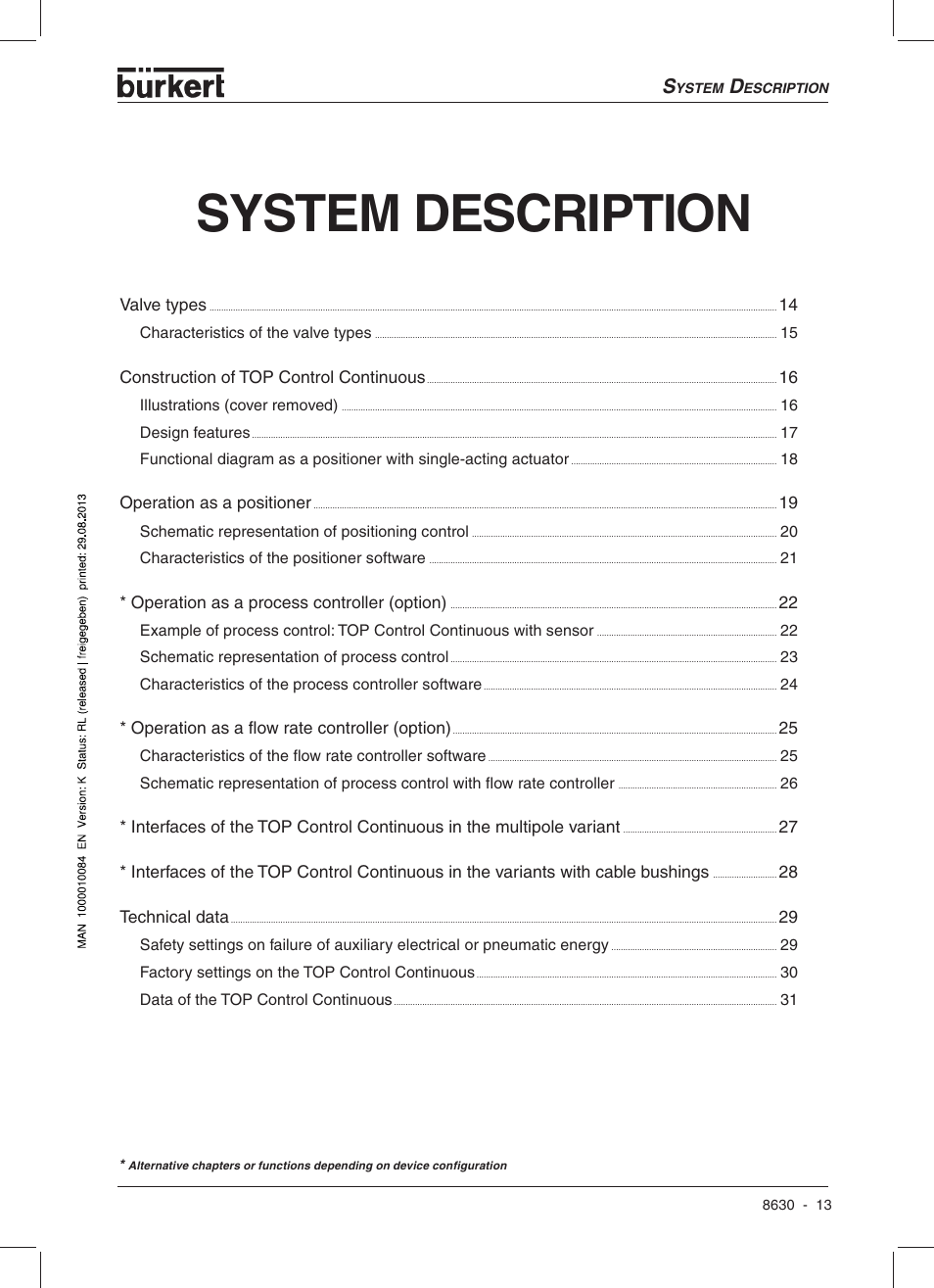 System description | Burkert Type 8630 User Manual | Page 15 / 186