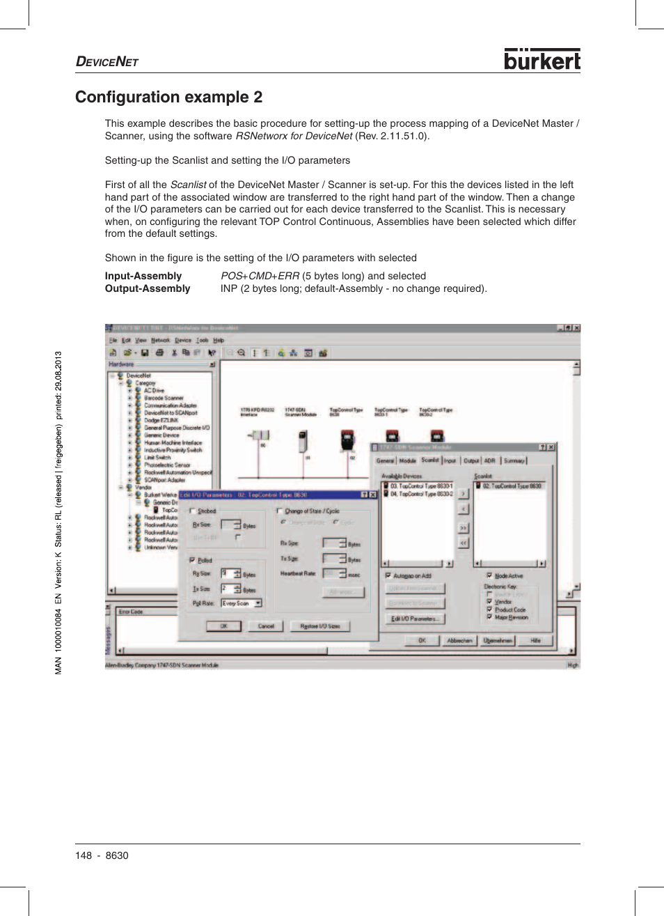 Configuration example 2 | Burkert Type 8630 User Manual | Page 150 / 186