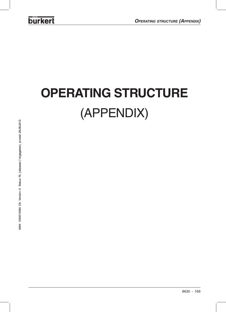 Operating structure, Appendix) | Burkert Type 8630 User Manual | Page 171 / 186