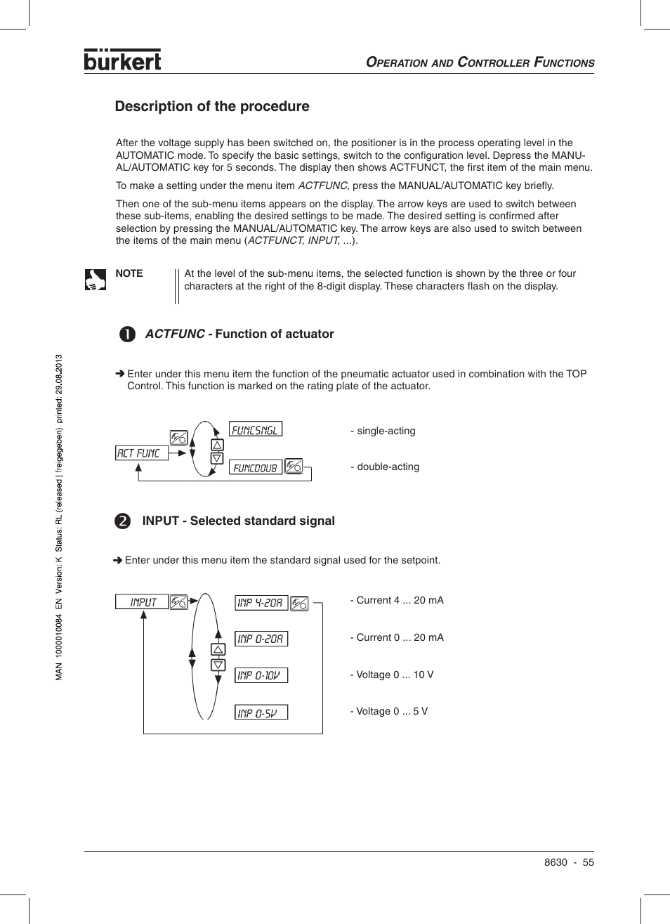 Description of the procedure | Burkert Type 8630 User Manual | Page 57 / 186