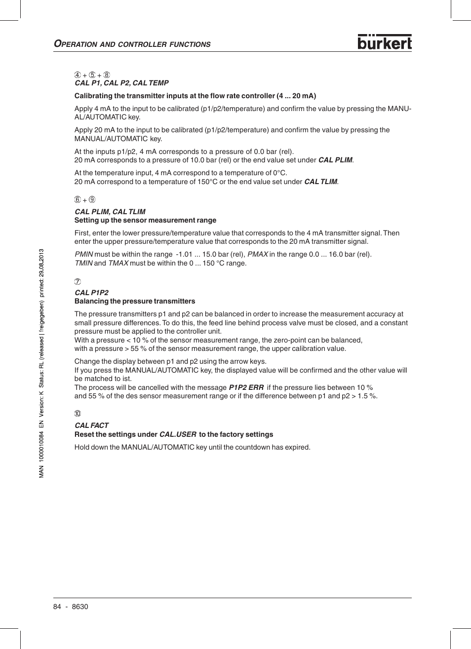 Burkert Type 8630 User Manual | Page 86 / 186