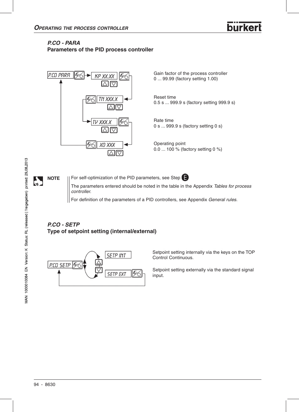 Burkert Type 8630 User Manual | Page 96 / 186