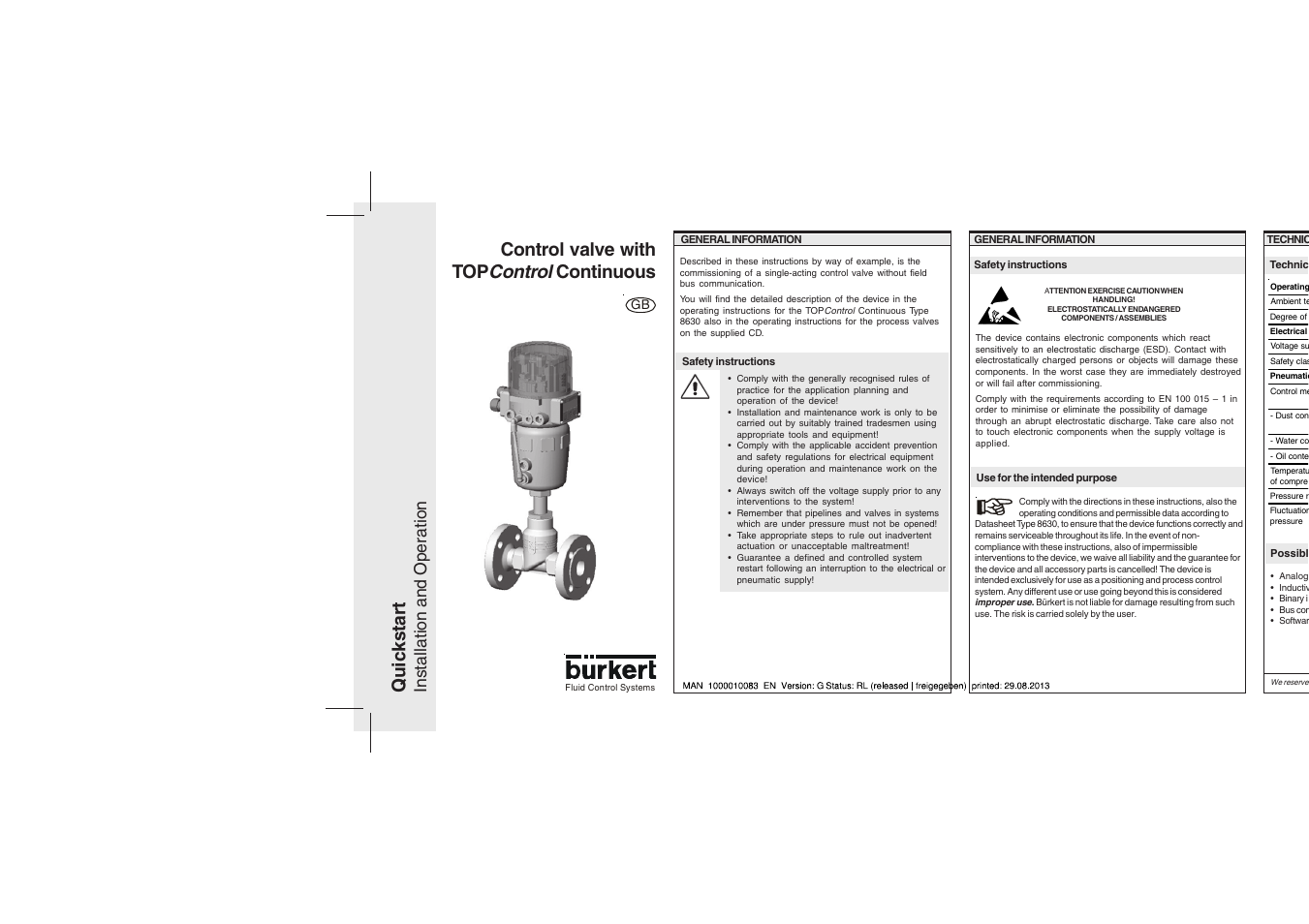 Burkert Type 8630 User Manual | 6 pages