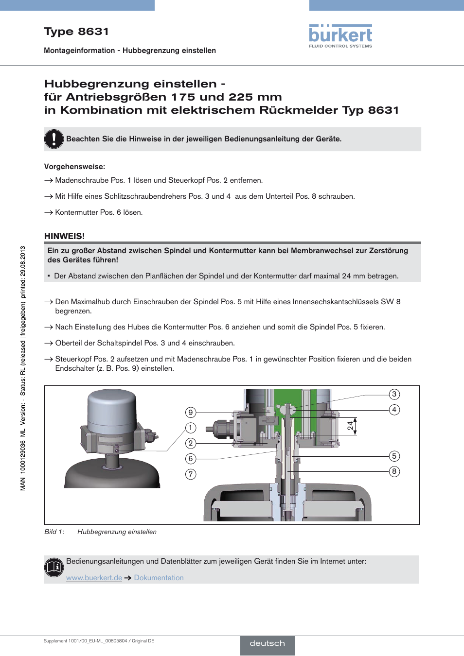 Type 8631 | Burkert Type 8631 User Manual | Page 2 / 3