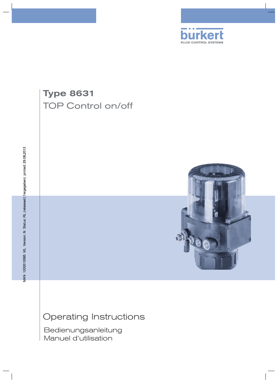 Burkert Type 8631 User Manual | 118 pages