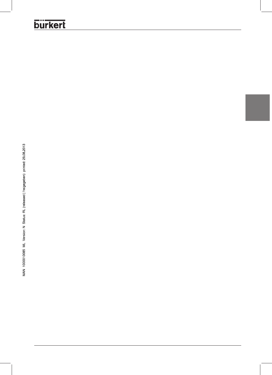 Features, English versions, Control valves | Electrical interfaces, Pneumatic interfaces, Housing, Options, Intelligent communication circuit | Burkert Type 8631 User Manual | Page 13 / 118