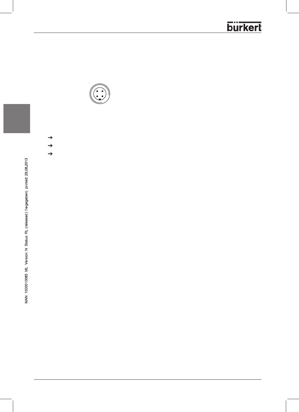 Electrical connection, As i, English cable bushing with screw terminals | Pole m12 circular plug connector | Burkert Type 8631 User Manual | Page 26 / 118