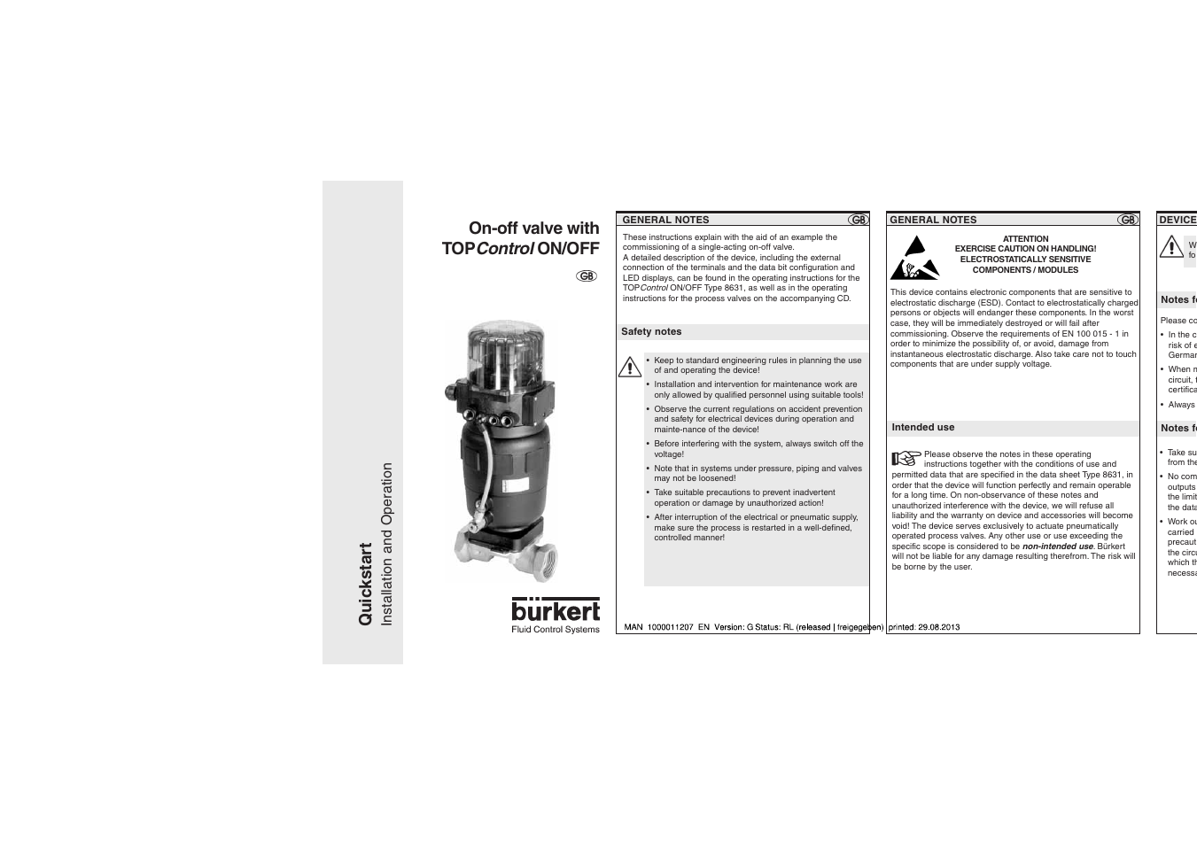 Burkert Type 8631 User Manual | 6 pages