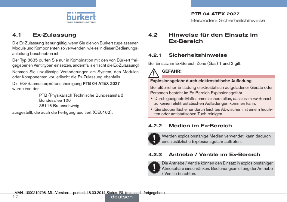 Burkert Type 8635 User Manual | Page 12 / 22