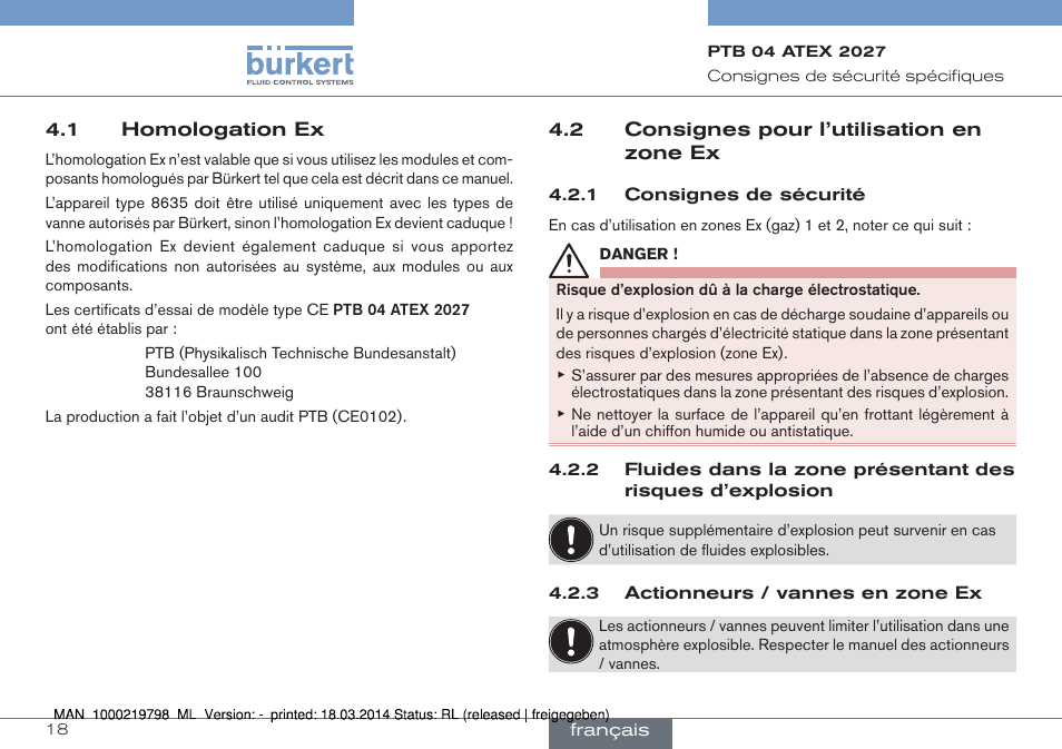 Burkert Type 8635 User Manual | Page 18 / 22