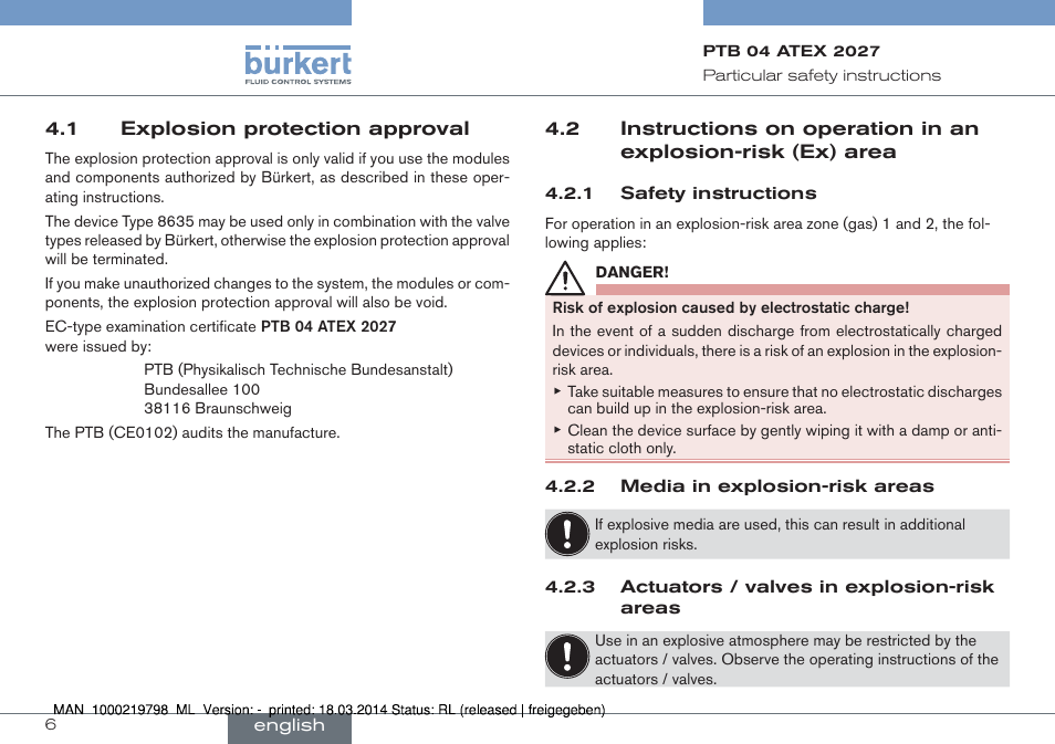 Burkert Type 8635 User Manual | Page 6 / 22