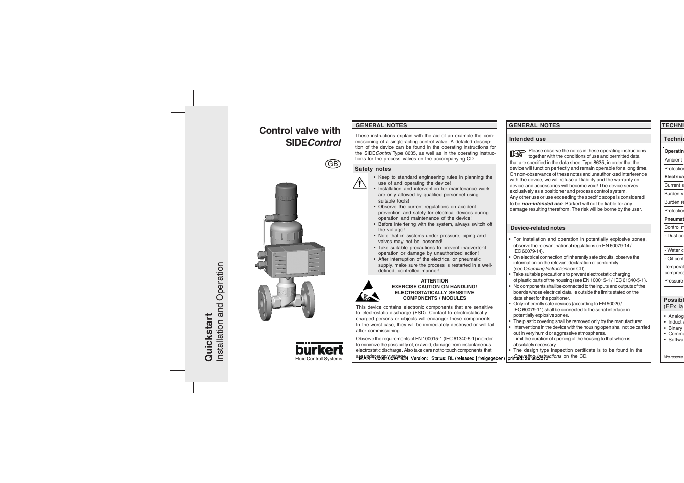 Burkert Type 8635 User Manual | 6 pages