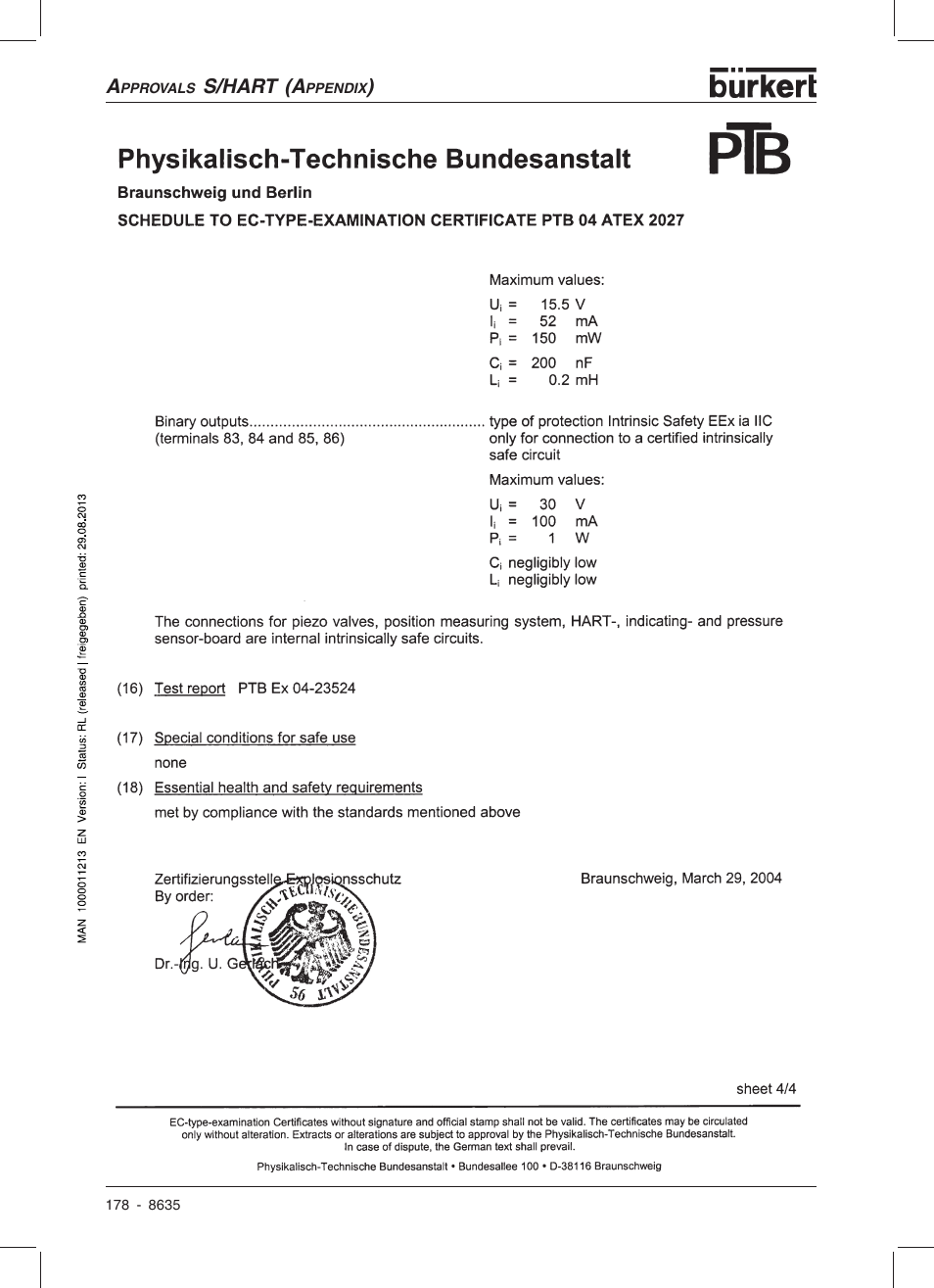 Burkert Type 8635 User Manual | Page 177 / 190