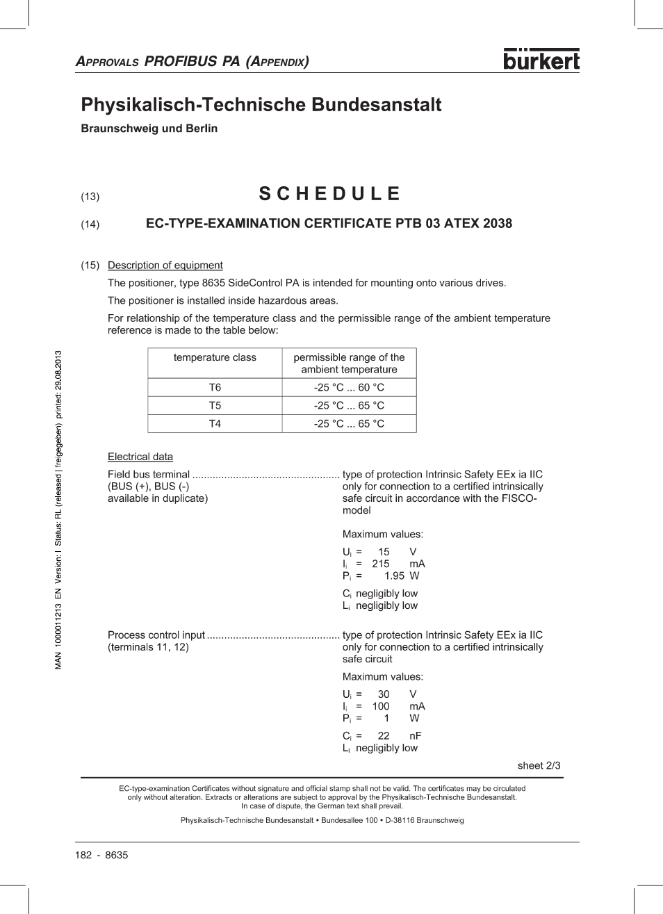 Burkert Type 8635 User Manual | Page 180 / 190