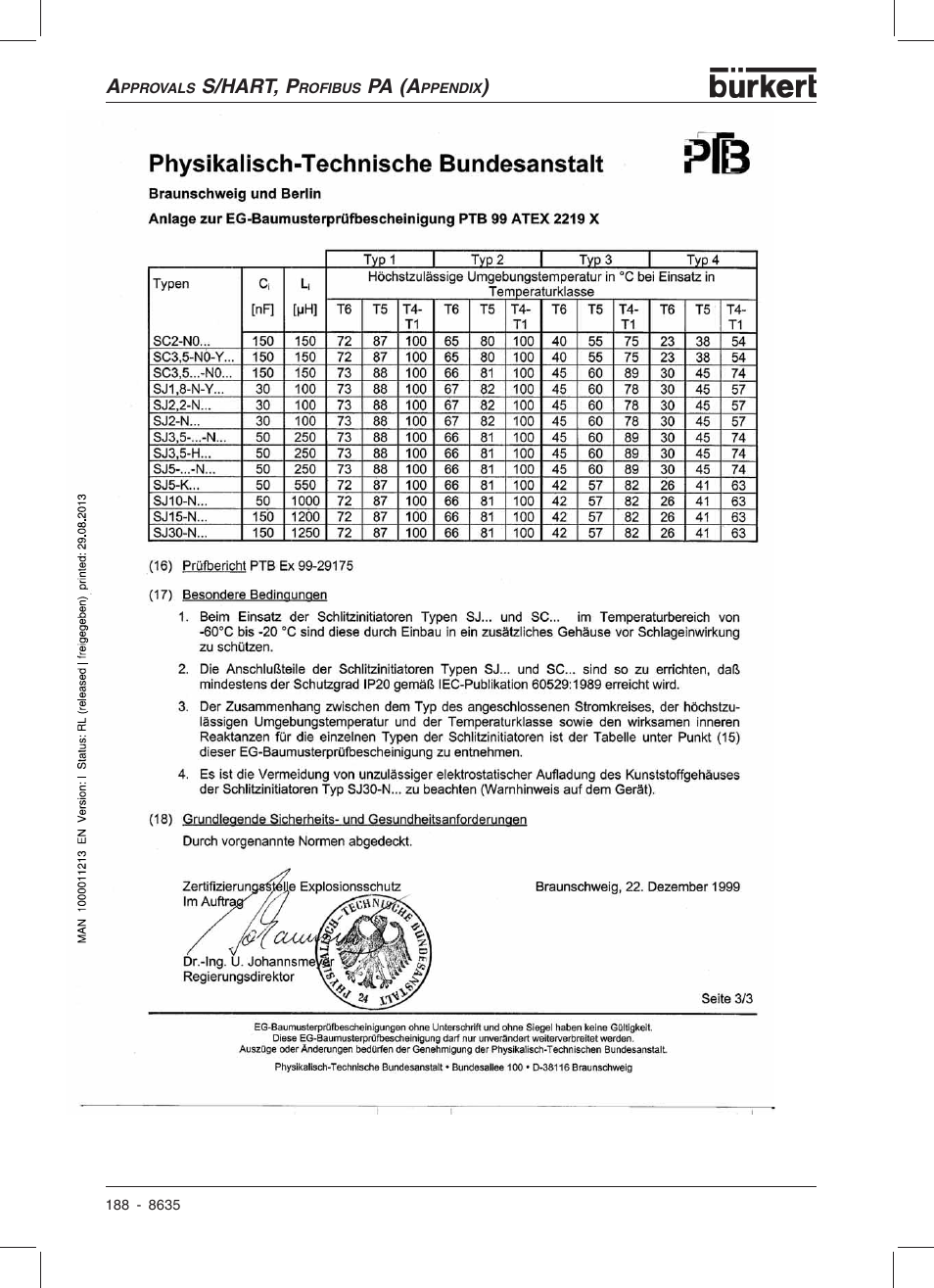 Burkert Type 8635 User Manual | Page 186 / 190