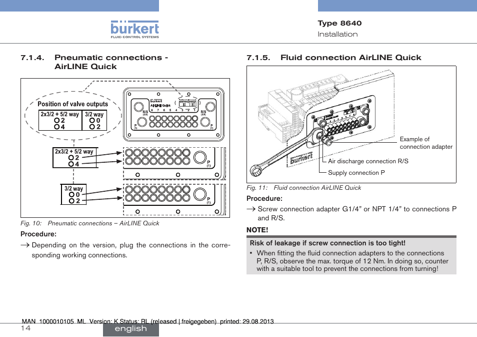 Burkert Type 8640 User Manual | Page 14 / 55