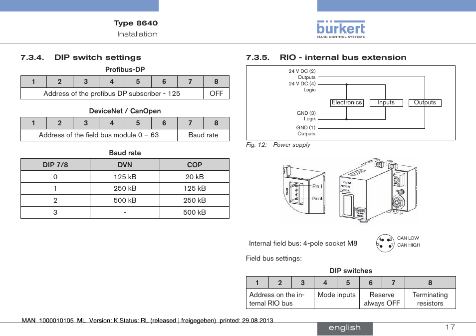 Burkert Type 8640 User Manual | Page 17 / 55