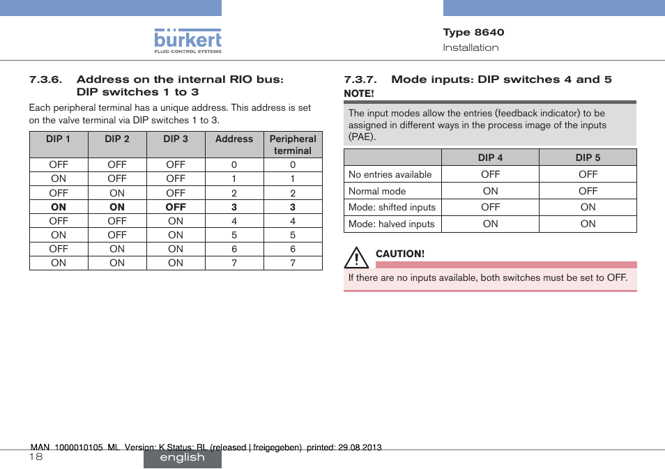 Burkert Type 8640 User Manual | Page 18 / 55