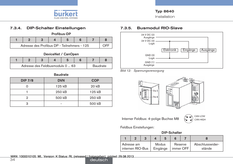 Burkert Type 8640 User Manual | Page 34 / 55