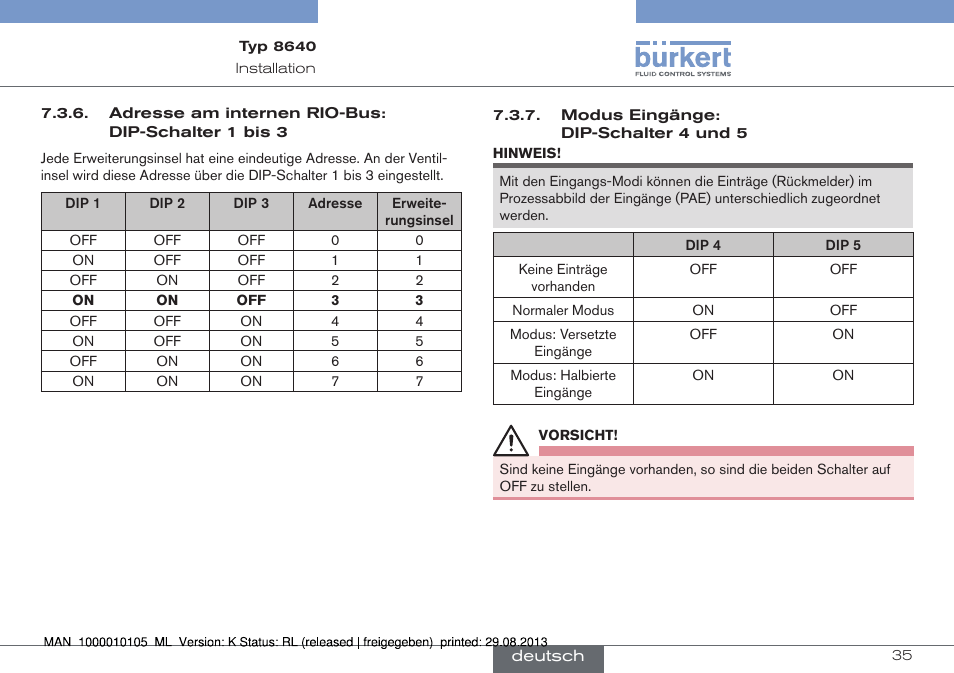 Burkert Type 8640 User Manual | Page 35 / 55