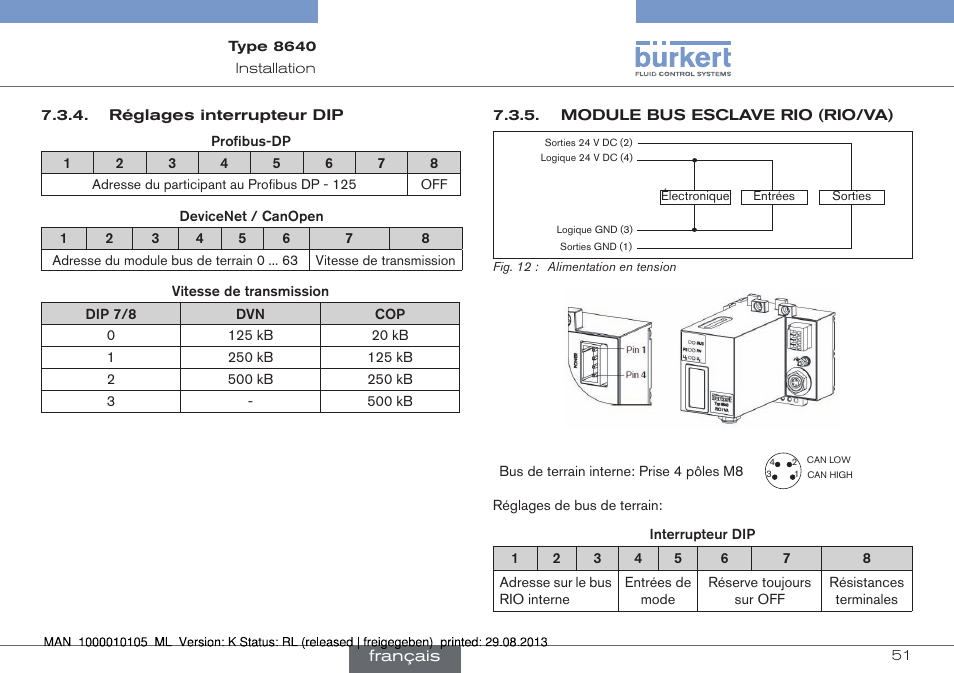 Burkert Type 8640 User Manual | Page 51 / 55