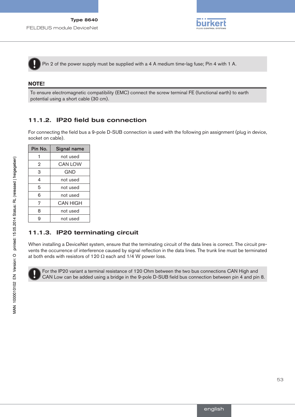 Burkert Type 8640 User Manual | Page 53 / 119