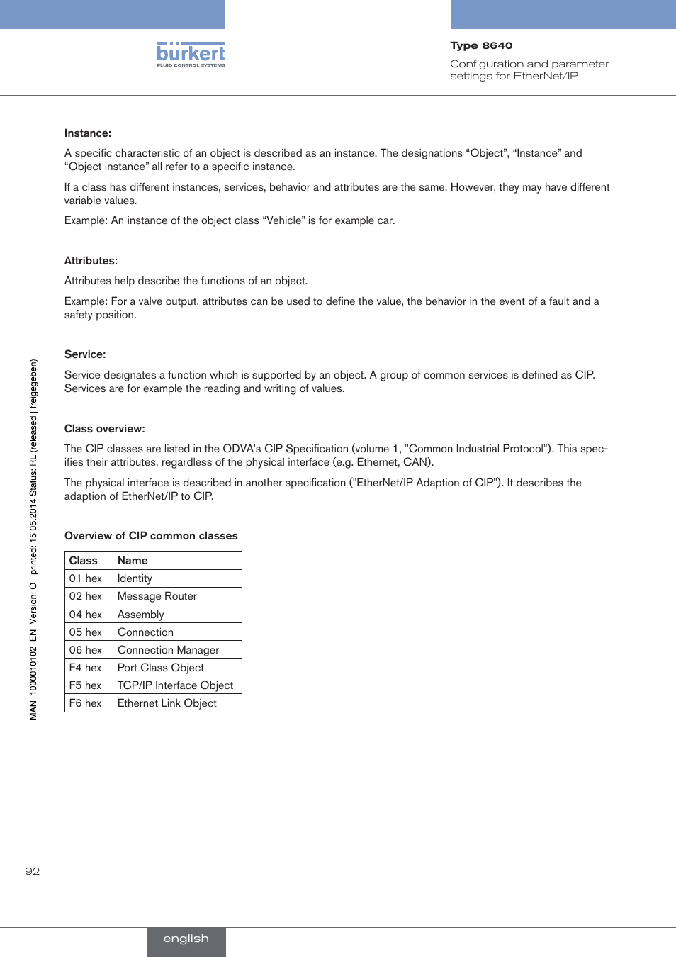 Burkert Type 8640 User Manual | Page 92 / 119