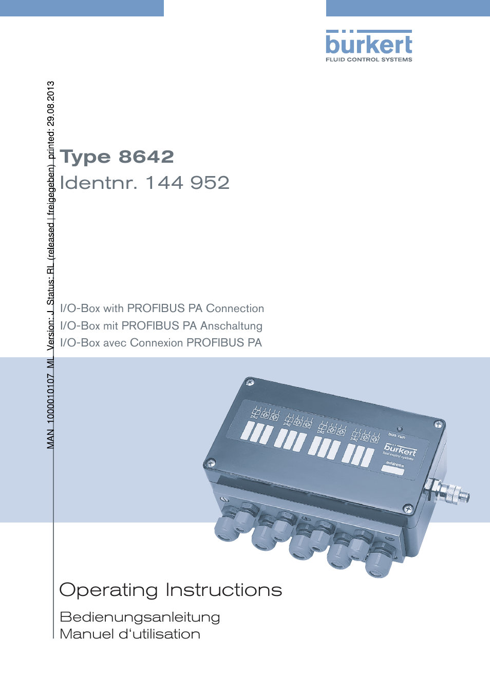 Burkert Type 8642 User Manual | 145 pages