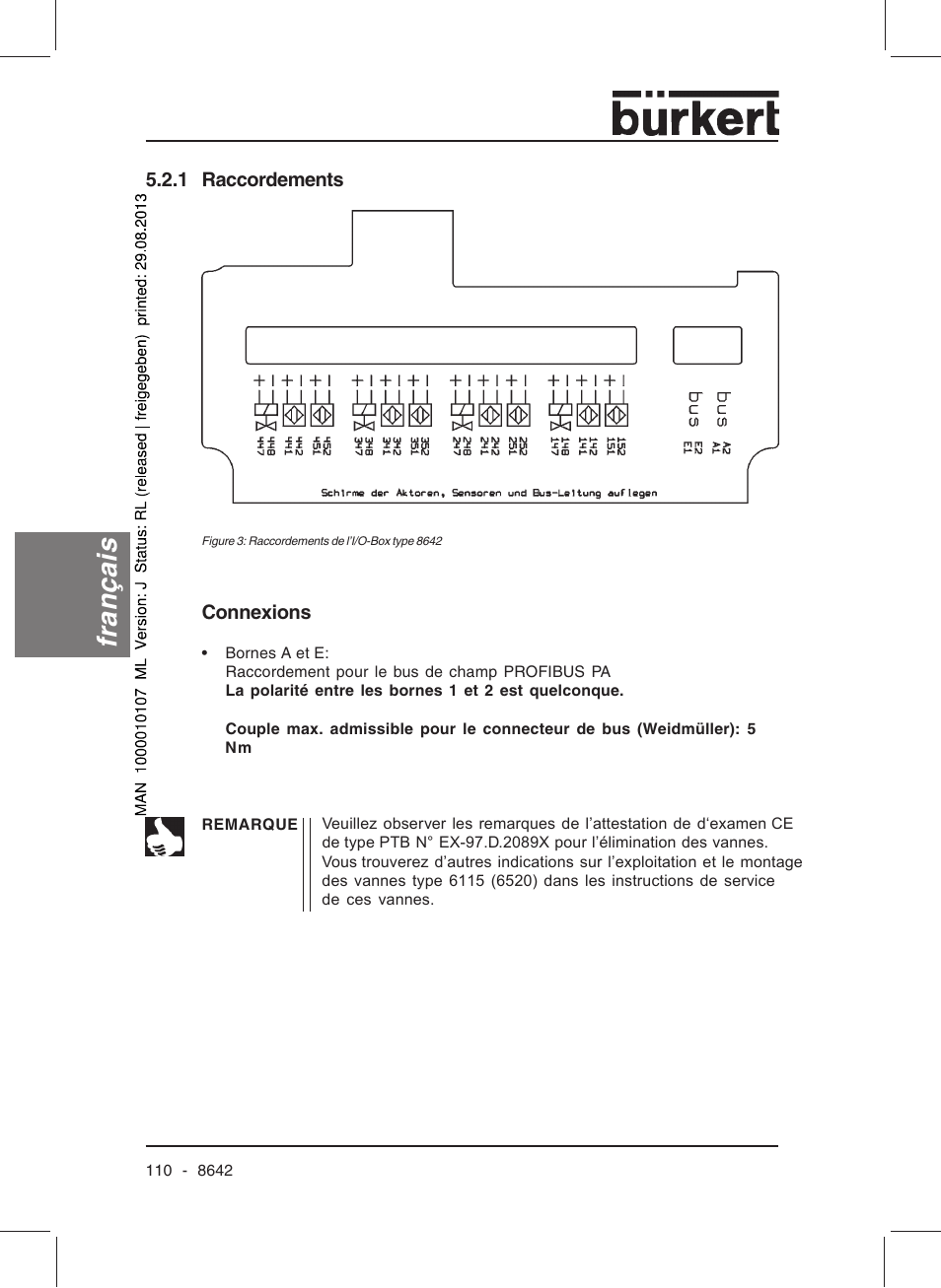 Français | Burkert Type 8642 User Manual | Page 109 / 145