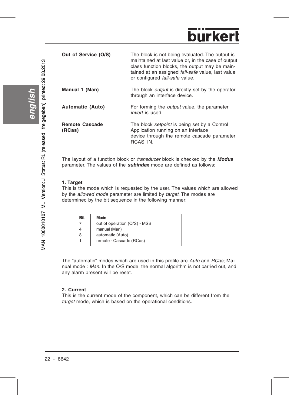 English | Burkert Type 8642 User Manual | Page 23 / 145