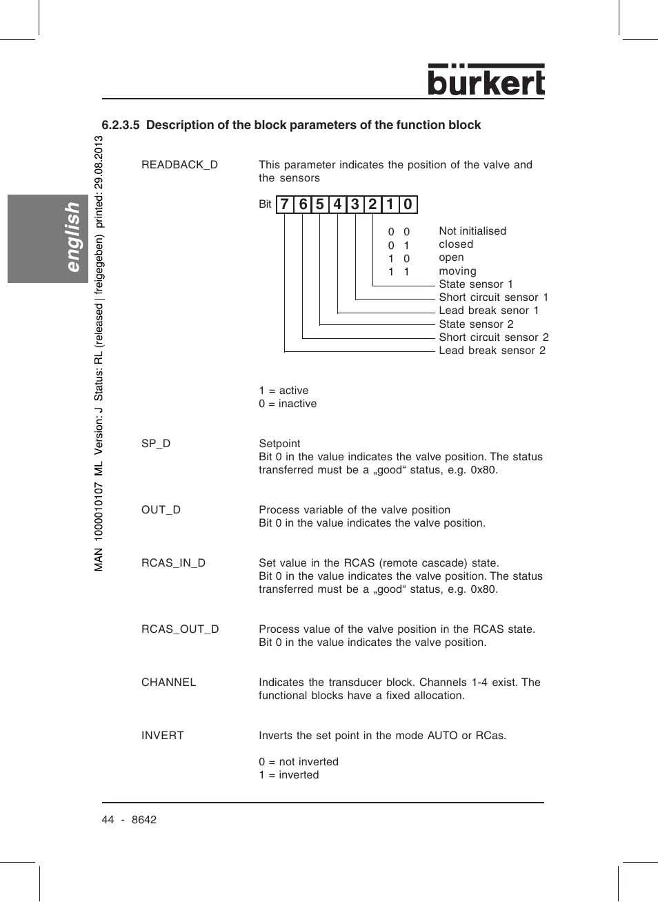 English | Burkert Type 8642 User Manual | Page 45 / 145