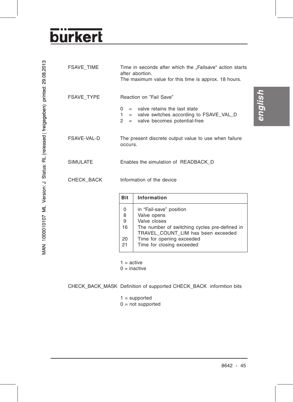 English | Burkert Type 8642 User Manual | Page 46 / 145