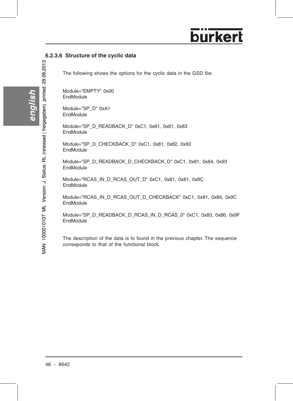 English | Burkert Type 8642 User Manual | Page 47 / 145