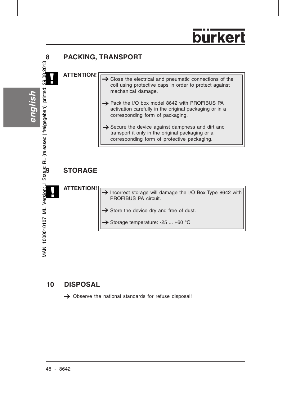 English | Burkert Type 8642 User Manual | Page 49 / 145