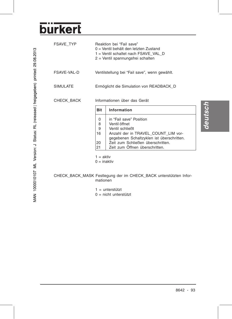 Deutsch | Burkert Type 8642 User Manual | Page 93 / 145