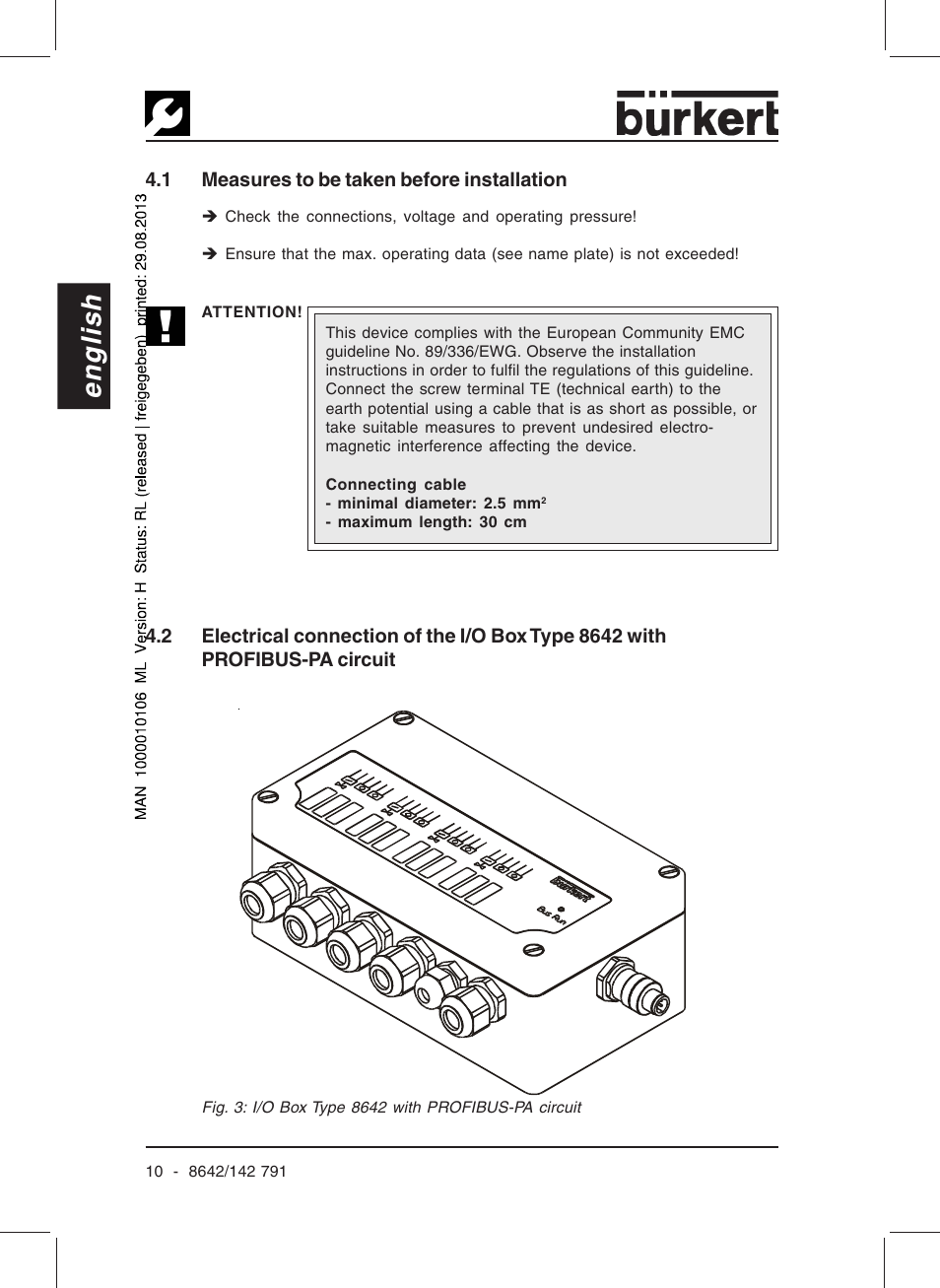 English | Burkert Type 8642 User Manual | Page 12 / 127