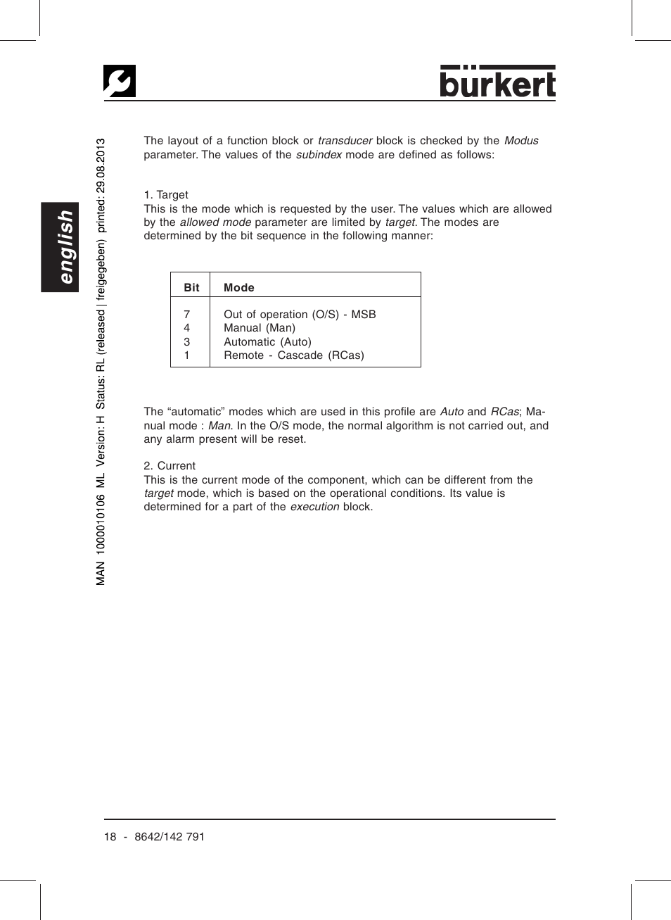 English | Burkert Type 8642 User Manual | Page 20 / 127