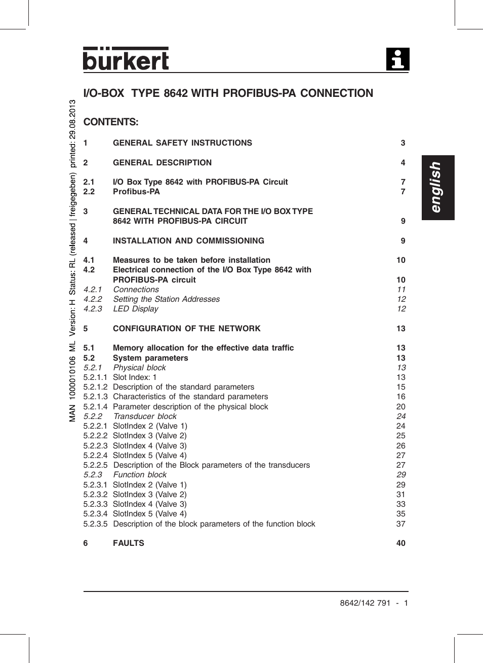 Burkert Type 8642 User Manual | Page 3 / 127