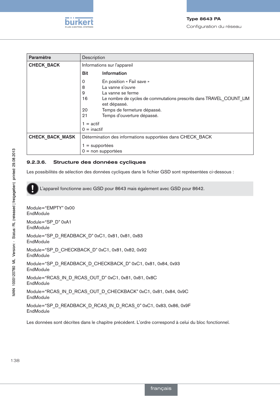 Burkert Type 8643 User Manual | Page 138 / 162