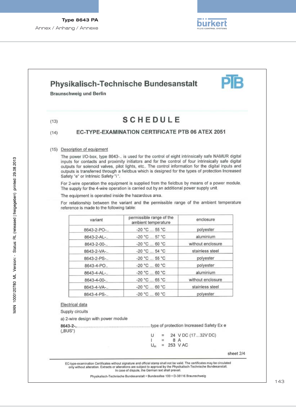 Burkert Type 8643 User Manual | Page 143 / 162