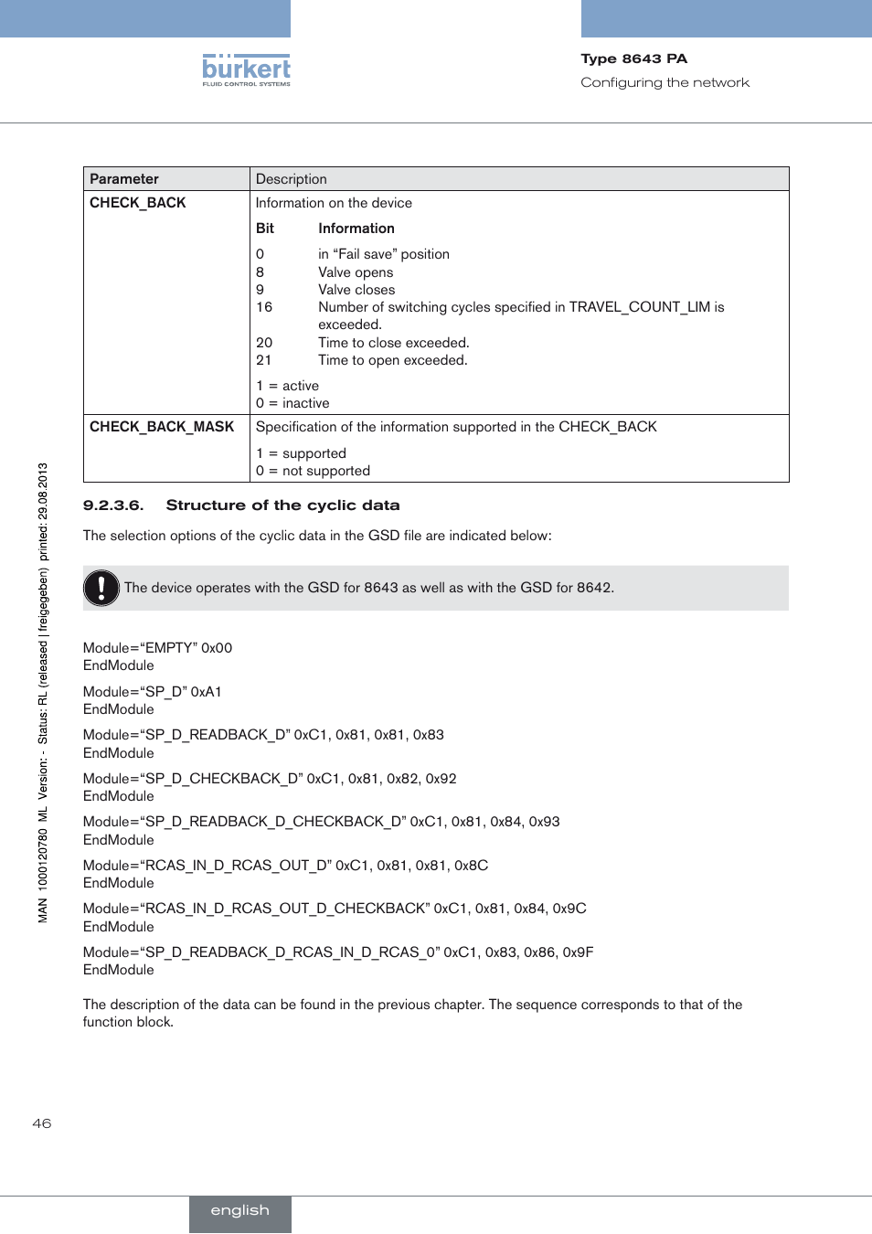 Burkert Type 8643 User Manual | Page 46 / 162