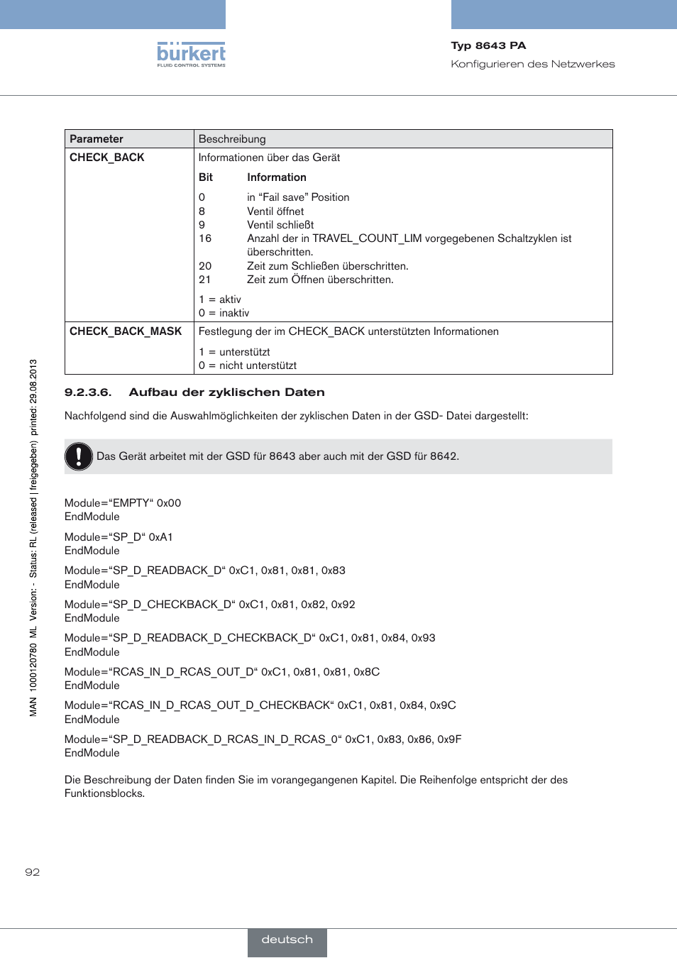 Burkert Type 8643 User Manual | Page 92 / 162