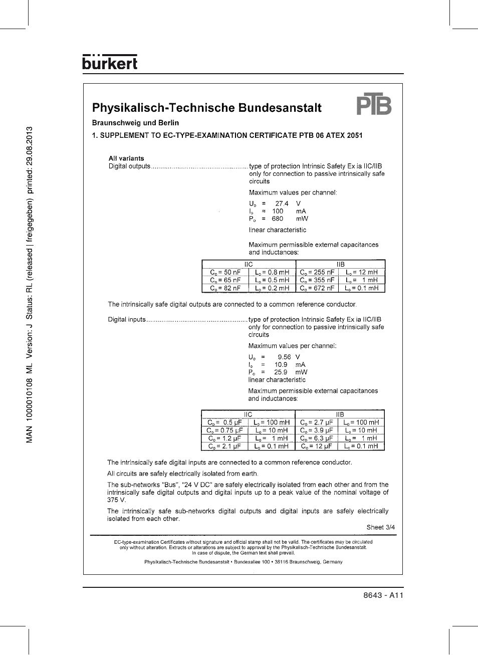 Burkert Type 8643 User Manual | Page 111 / 124