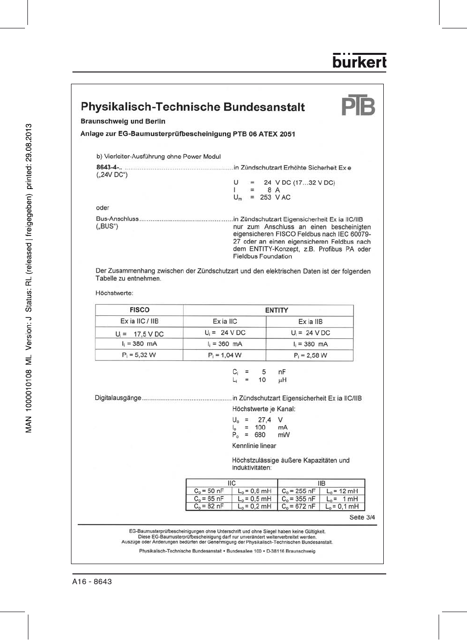 Burkert Type 8643 User Manual | Page 116 / 124