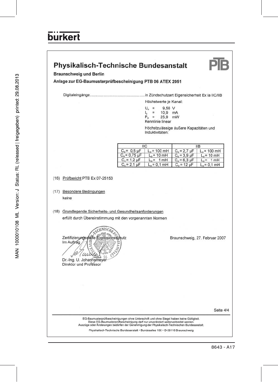 Burkert Type 8643 User Manual | Page 117 / 124