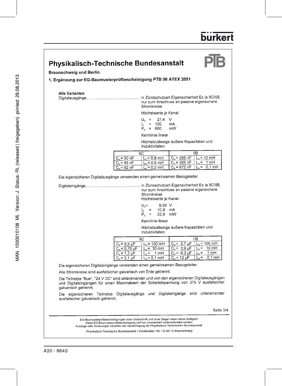 Burkert Type 8643 User Manual | Page 120 / 124