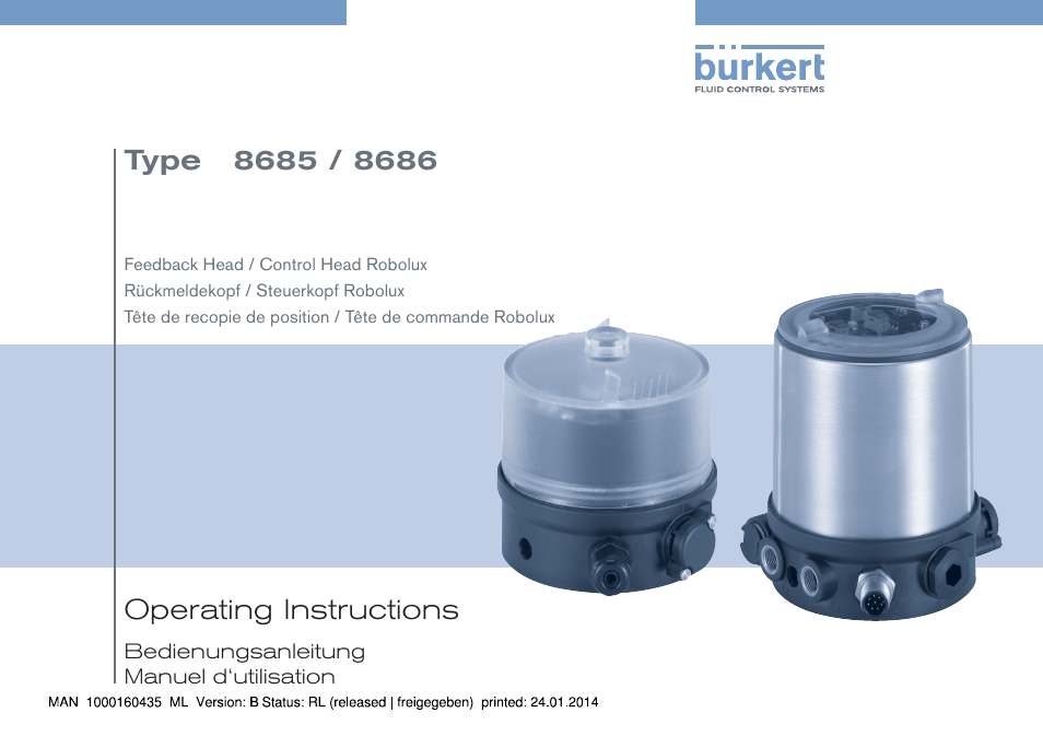 Burkert Type 8686 User Manual | 130 pages